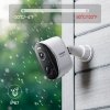 Zestaw do monitoringu zewnętrzny 3 kamery stacja bazowa 2K 16GB 7800mAh - biały
